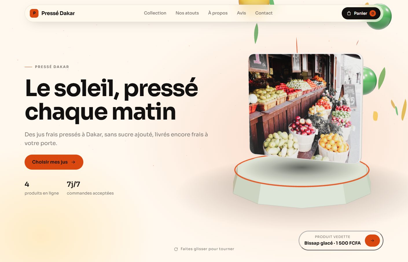 Aperçu du modèle Pressé